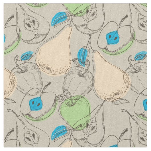 Tissu Motif de fruits (Fermer)