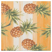 Tissu Motif de fruits d'ananas vert orange (Fermer)