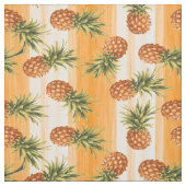 Tissu Motif de fruits d'ananas vert orange (Échantillon)