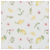 Tissu Motif de fruits de citron jaune brillant d'été mod (fermé)