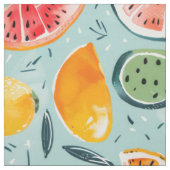 Tissu Motif de fruits d'été | Pastèque & Citrus sans cou (Échantillon)