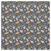 Tissu Motif de fusée spatiale d'astronaute mignon (Échantillon)