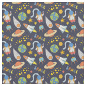 Tissu Motif de fusée spatiale de l'astronaute mûre (Fermer)