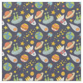 Tissu Motif de fusée spatiale extra-atmosphérique UFO (Fermer)