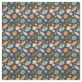 Tissu Motif de fusée spatiale OVNI mignon (Échantillon)
