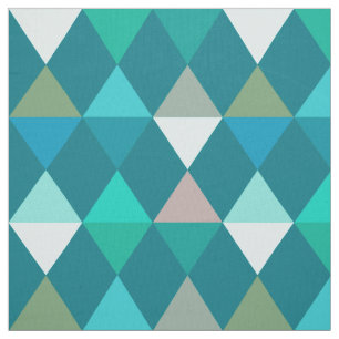 Tissu Motif de harlequin/diamant - Teal et Aqua