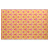 Tissu motif de ikat rose jaune chic moderne (Yard)