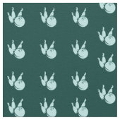 Tissu motif de jeu de quilles turquoise (Détail)