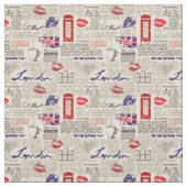 Tissu Motif de journal de Londres (Échantillon)