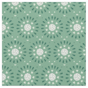 Tissu Motif de Kaleidoscope à volley-ball vert
