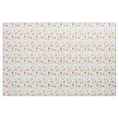 Tissu Motif de ketmie d'ananas de cactus de Flamant rose (Fat Quarter)