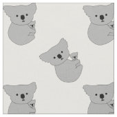 Tissu motif de koala mère et bébé (Fermer)