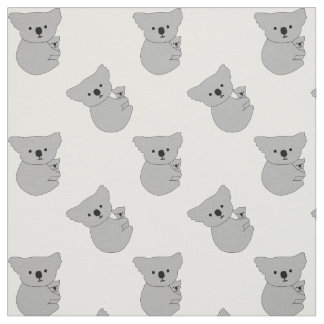 Tissu motif de koala mère et bébé