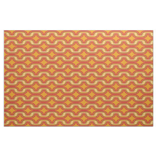 Tissu motif de la chaîne Orange seventies