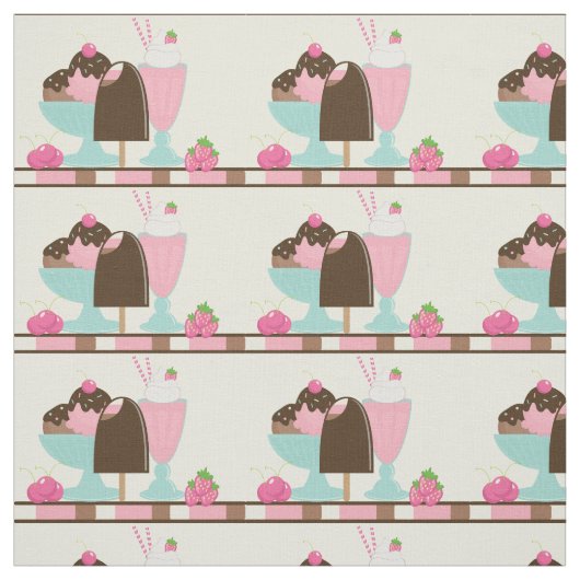 Tissu Motif de la crème glacée douce (Échantillon)