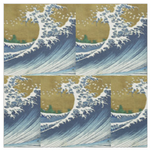 Tissu Motif de la Grande Vague de Hokusai : Art Ukiyo-e