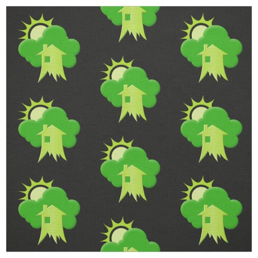 Tissu Motif de la Maison verte (Échantillon)