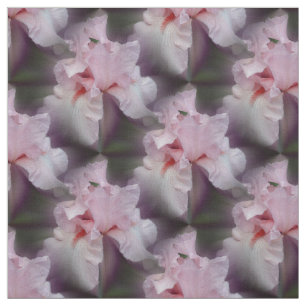 Tissu Motif de la nature Iris à poils roses