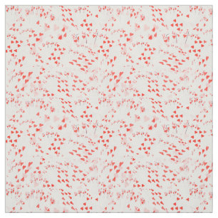 Tissu Motif de la quinte royale de cœur,