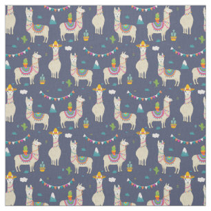 Tissu Motif de lama de célébration