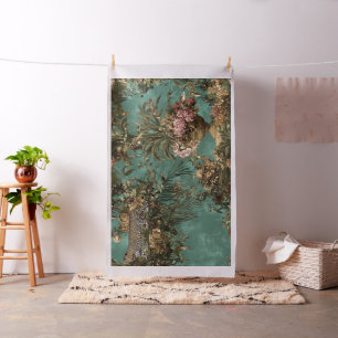 Tissu Motif de léopard de flore tropicale