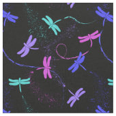 Tissu Motif de libellule coloré (Fermer)