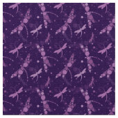 Tissu Motif de libellules en couleur violet (Fermer)