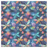 Tissu Motif de libellules vibrantes (Échantillon)