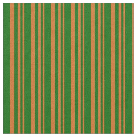 Tissu Motif de lignes chocolat et vert foncé (Fermer)