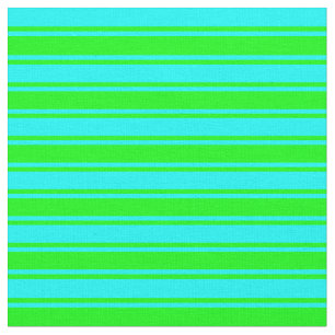 Tissu Motif de lignes couleur Cyan & Lime
