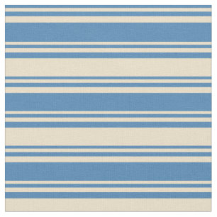 Tissu Motif de lignes de couleur bleue et bronzée