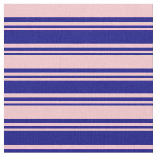 Tissu Motif de lignes de couleur bleue et rose