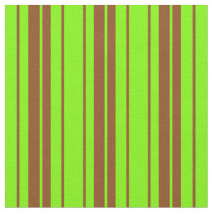 Tissu Motif de lignes de couleur verte et Brown