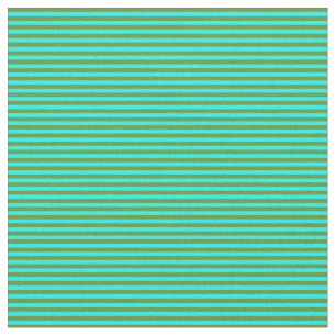 Tissu Motif de lignes de couleur verte et cyan