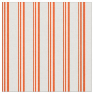 Tissu Motif de lignes et de bandes de crèmes rouges et