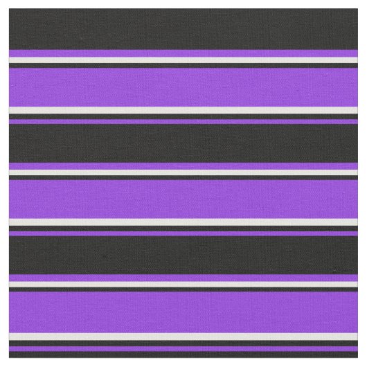 Tissu Motif de lignes/rayures violet, noir et blanc (Fermer)