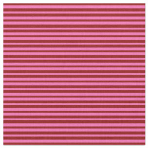 Tissu Motif de lignes rouge foncé et rose chaud