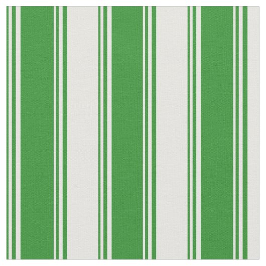 Tissu Motif de lignes vert et blanc de la forêt (Fermer)