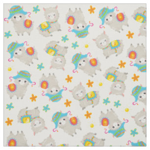 Tissu Motif De Llamas, Cute Llamas, Alpacas, Fleurs
