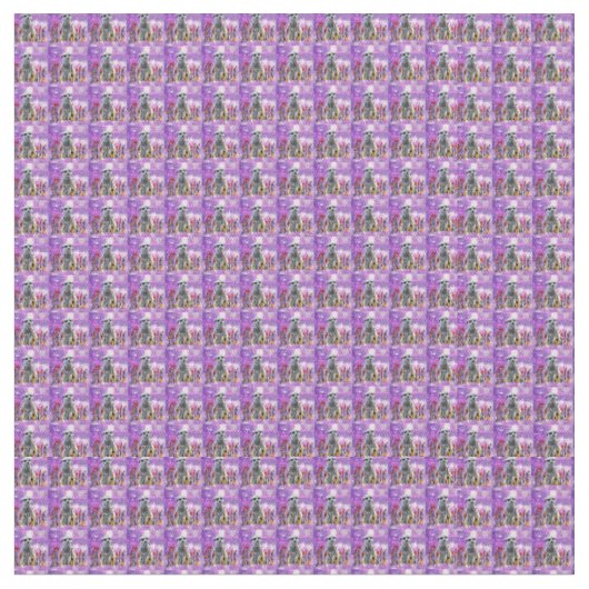 Tissu Motif de logo de suricate rose, (Fermer)