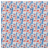 Tissu Motif de Londres Angleterre (Échantillon)