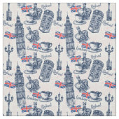 Tissu Motif de Londres Angleterre (Échantillon)