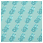 Tissu Motif de l'ours de gomme bleu (Échantillon)