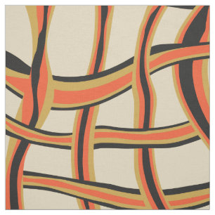 Tissu motif de maillage des lignes ondulées Abstraites