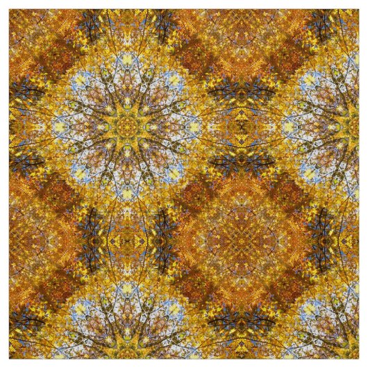 Tissu motif de mandala terrestre (Échantillon)