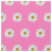 Tissu Motif de marguerite rose chaud (Fermer)