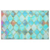 Tissu Motif de Maroccan de rose et d'Aqua (Fat Quarter)