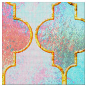 Tissu Motif de Maroccan de rose et d'Aqua (Fermer)