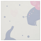Tissu Motif de mignons éléphants de caricature (Échantillon)