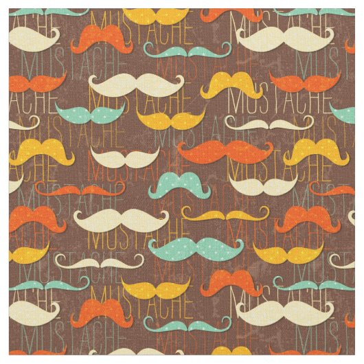 Tissu Motif de moustache (Fermer)